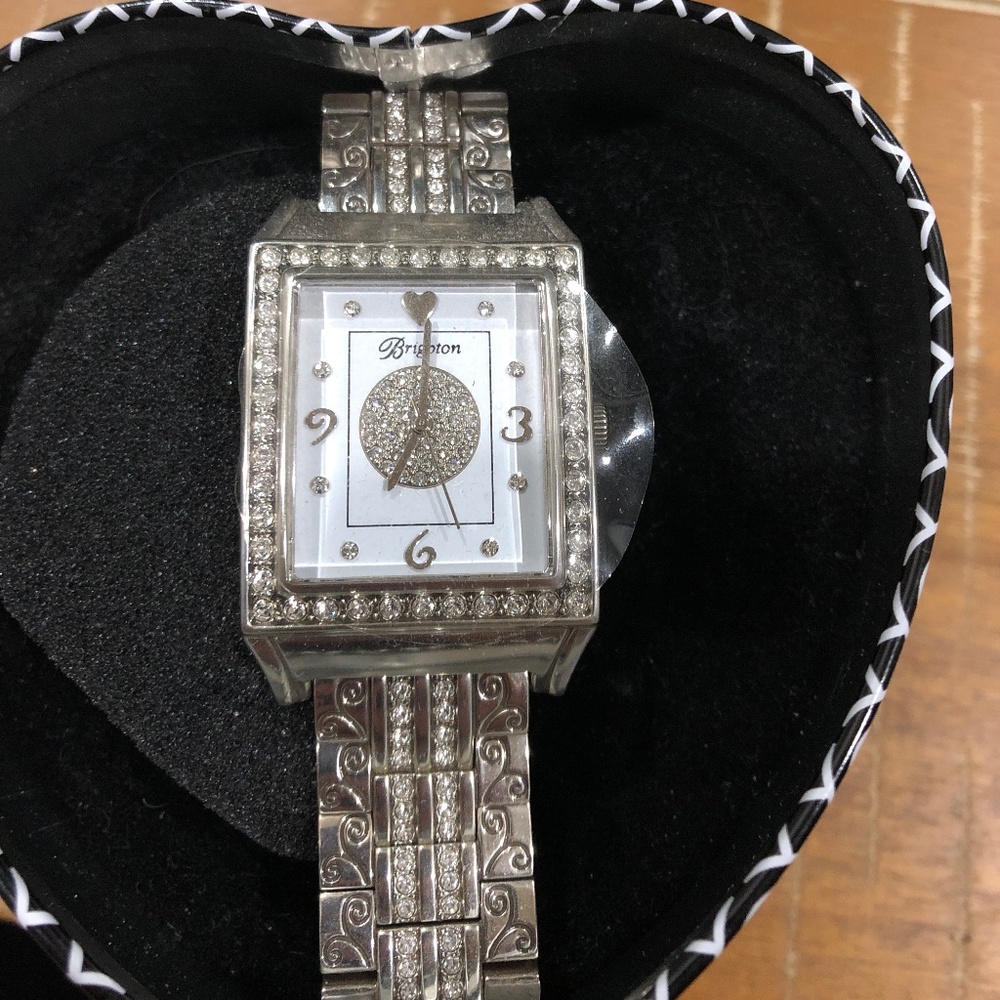 Brighton Silver Women's Watch with Crystal Accents